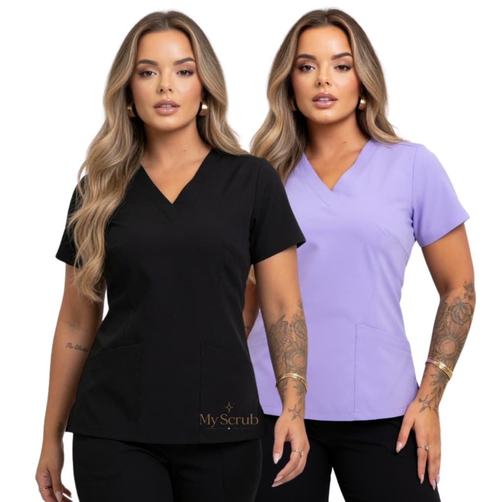 KIT 2 Avental com amarração feminino jaleco camisa scrub acinturado scrub pijama cirúrgico veternario enfermagem-SH