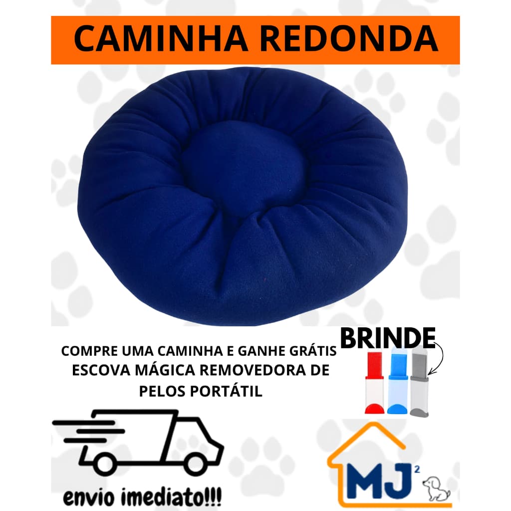 Caminha Redonda com Ziper para Cães e Gatos Macia Quente Confortável + Brinde!
