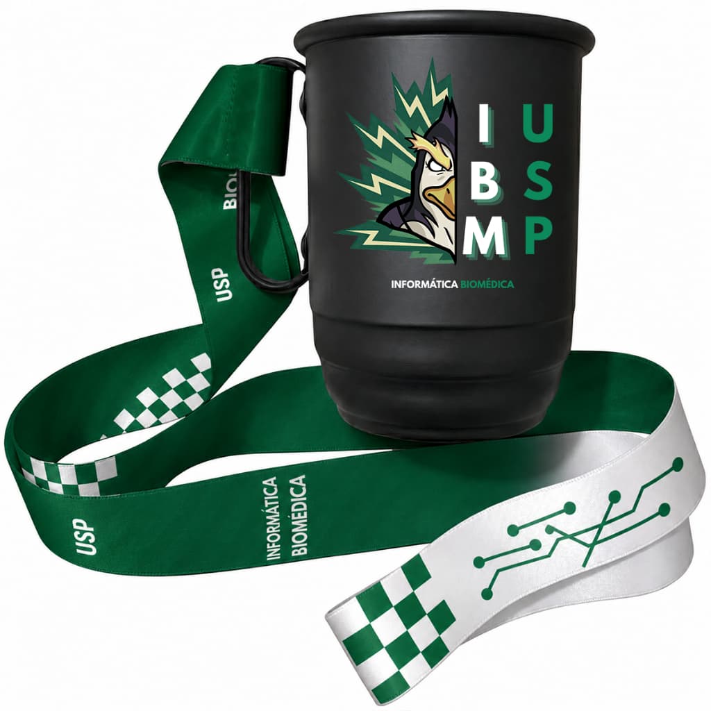 KIT 10 UNIDADES Caneca de Alumínio Personalizada 500 600 850 ml + Tirantes de 40mm Terceirão Curso Faculdade Aniversário