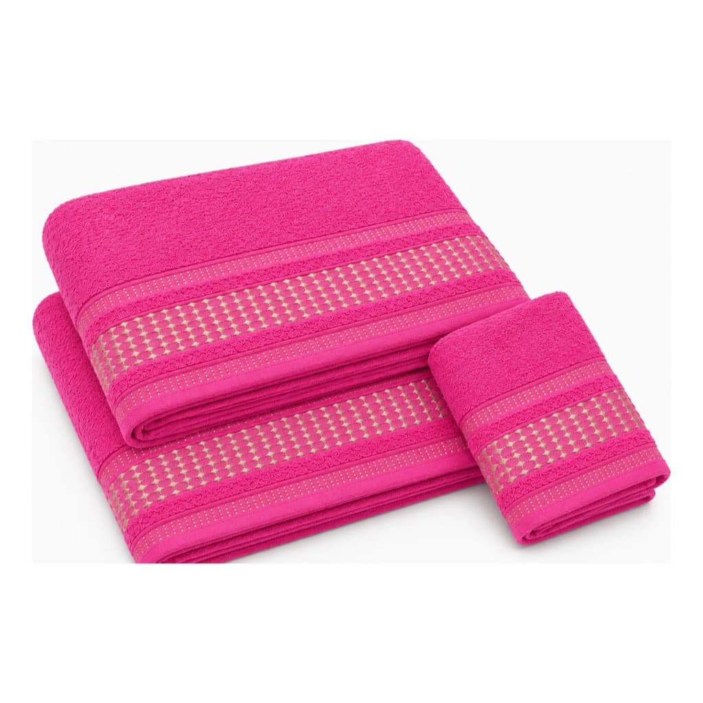 Kit Toalhas Banho E Rosto 100% Algodão - Linha Paris