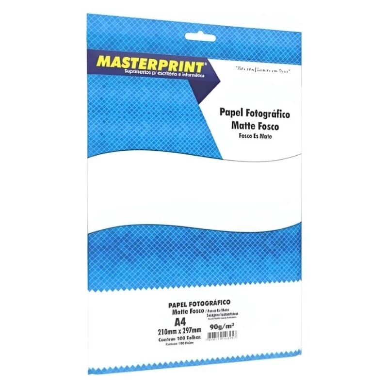 Kit 300 Fls Papel Foto Matte 90g Masterprint