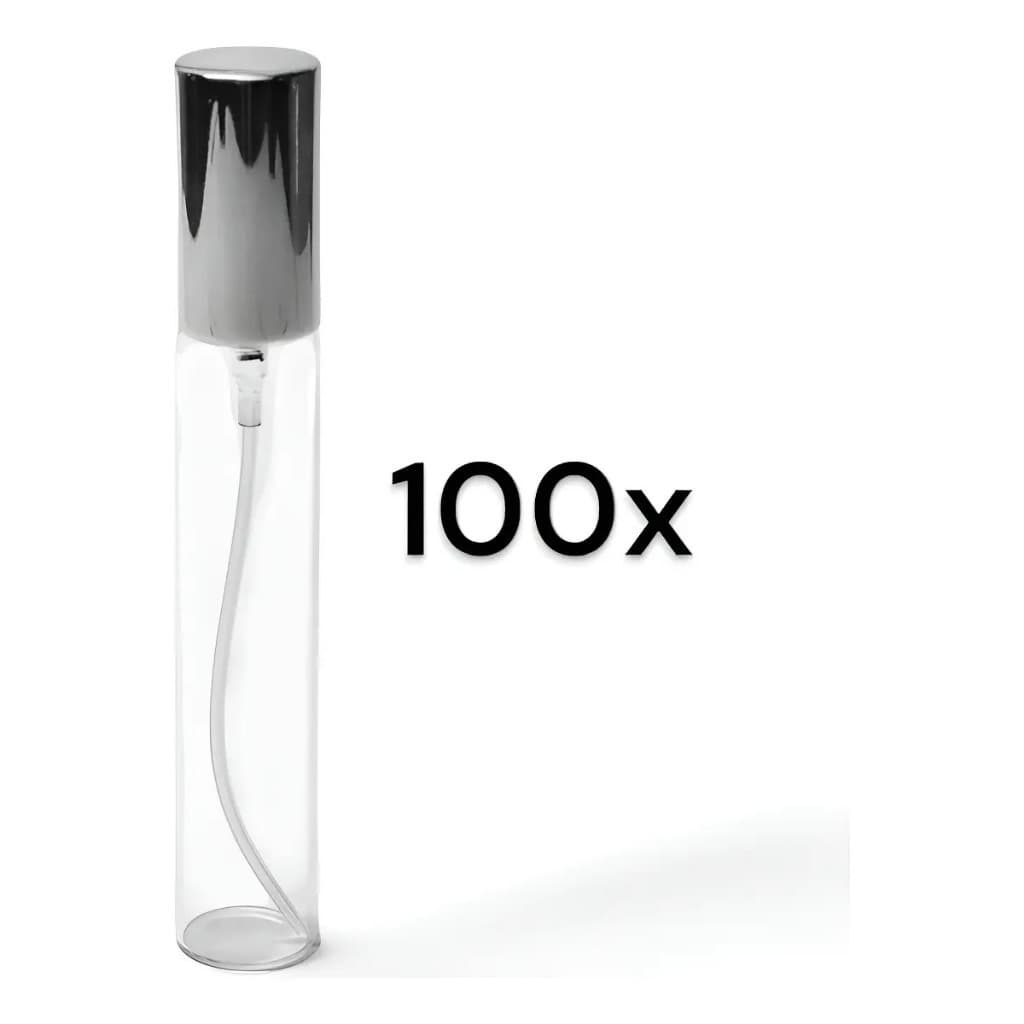 Kit 100 Frascos Vidro Prata Decant Borrifador Spray 15ml