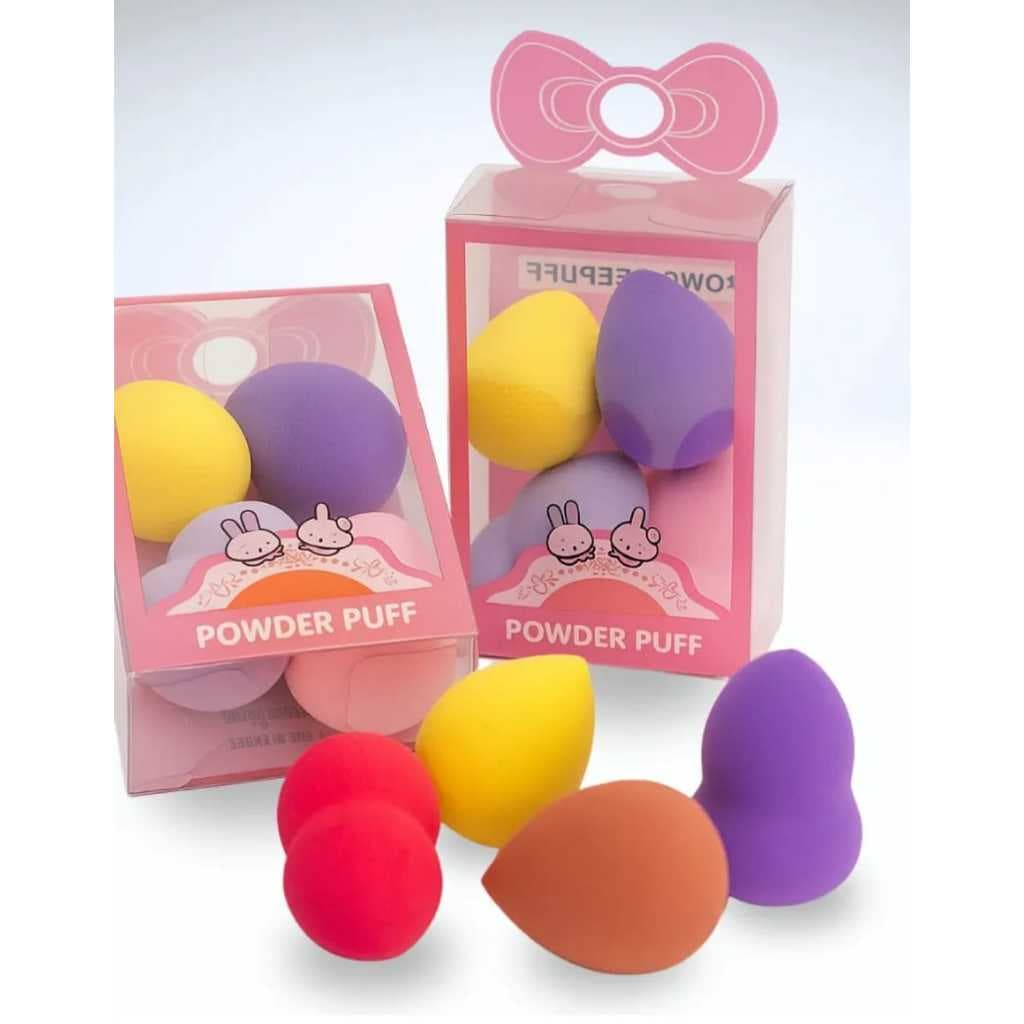 Kit 4 Esponjas P/ Maquiagem Mini Qbela Manuela Pequenas Esponjinha de Bolsa