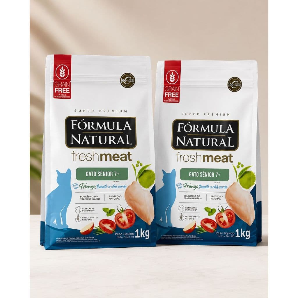 Ração Fórmula Natural Fresh Meat Gato Sênior 7+ – 1kg IDOSO