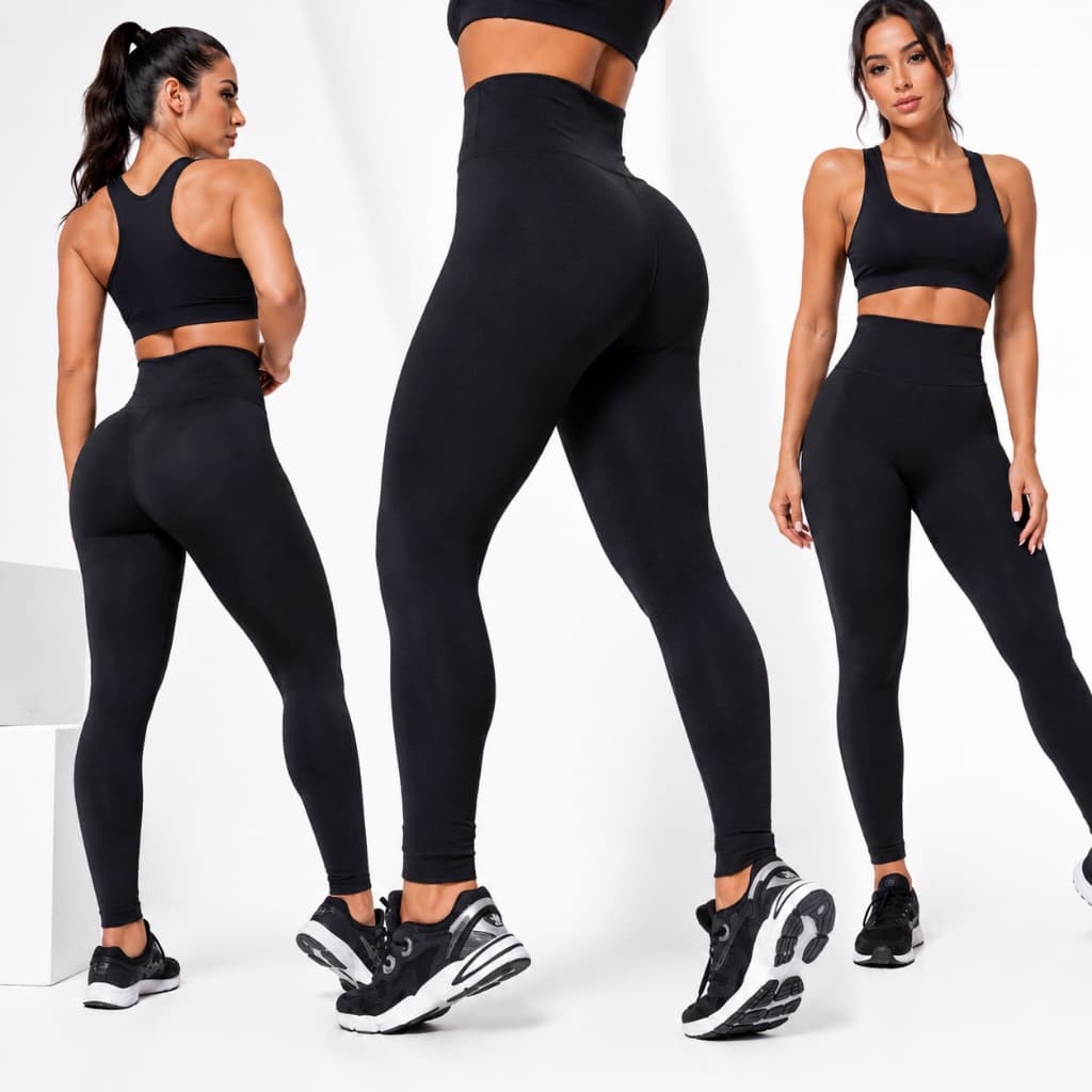 Calça Legging Feminina Suplex Premium Cintura Alta Zero Transparência Academia Fitness Treino Leve