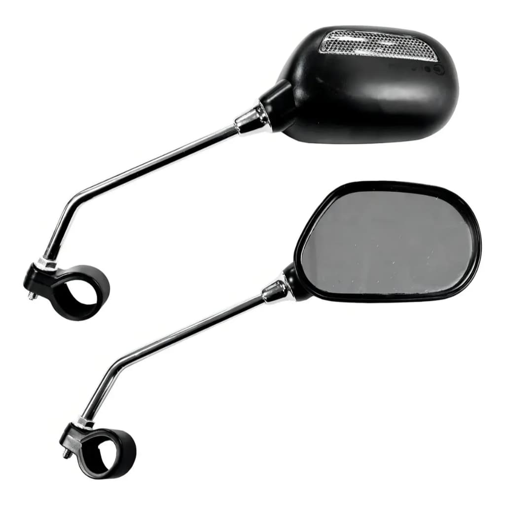 Par Espelho Retrovisor Guidão Bicicleta Urbana Com Refletor