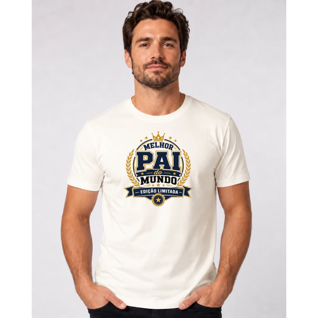 Camiseta Masculina Dia dos Pais Melhor Pai do Mundo Edição Limitada Presente para Papai