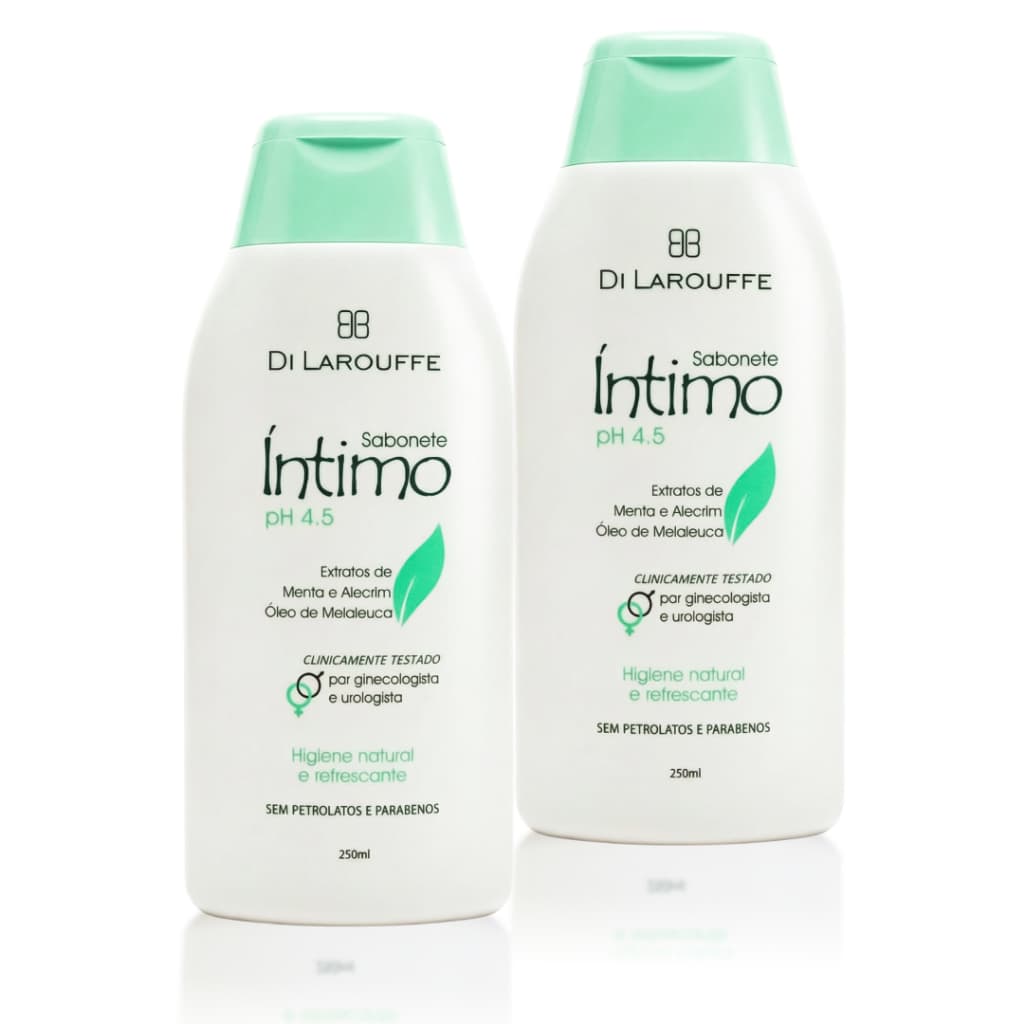Kit 2 Sabonete Liquido íntimo Masculino e Feminino | Higiene íntima Homem e Mulher | Di Larouffe - pH 4,5 - 250ml