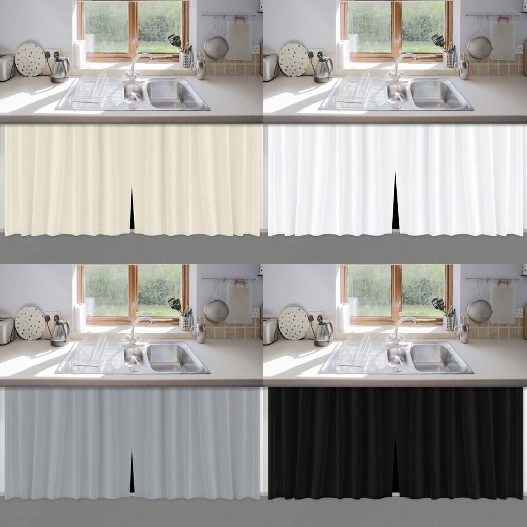 Cortina Pia Cozinha PE e PVC 140x80 Direto no Suporte Resistente Decoração Lavável