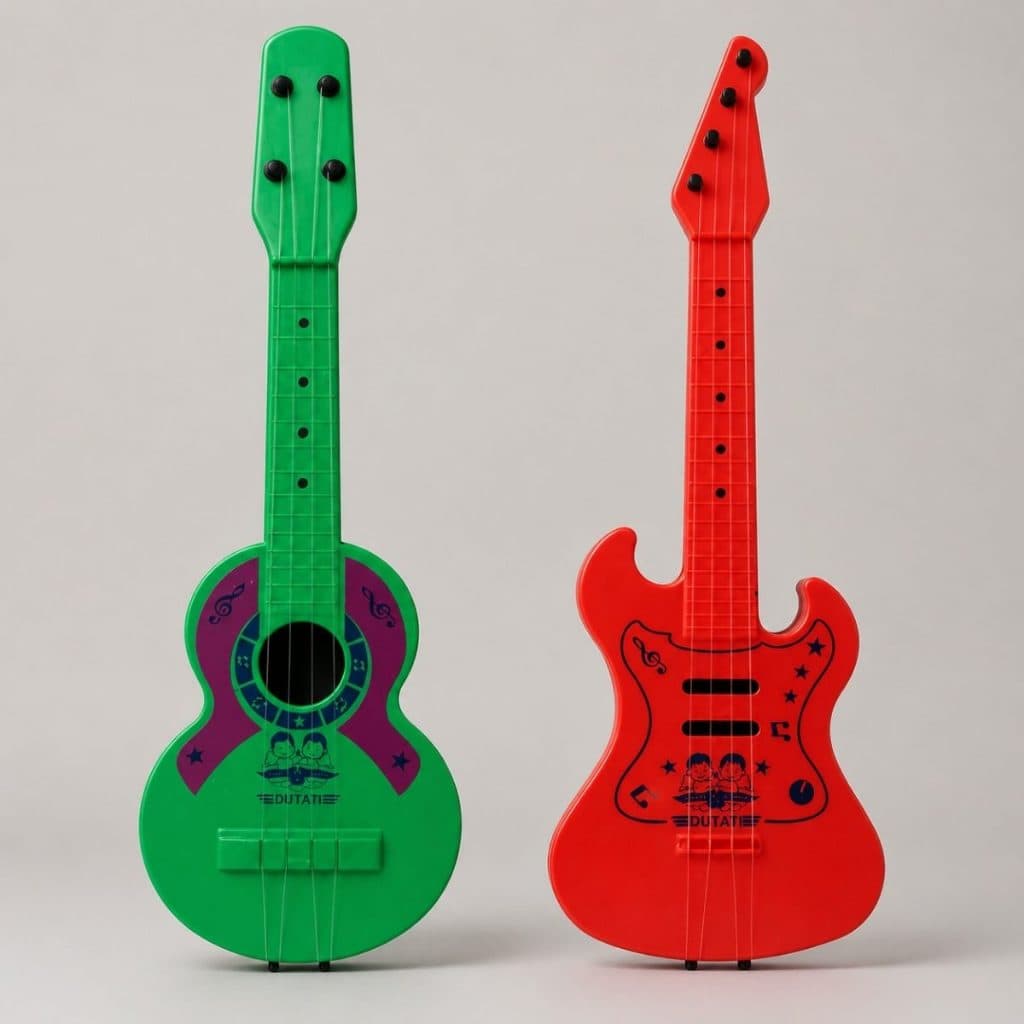 Kit Violão e Guitarra de Brinquedo Plástico Dutati