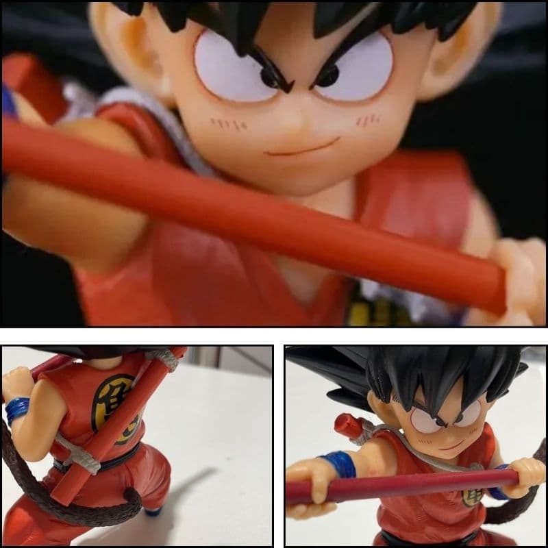 Goku Criança Kids dragon ball Z Saiyajin figura action anime ação com bastão Brinquedo Colecionáveis