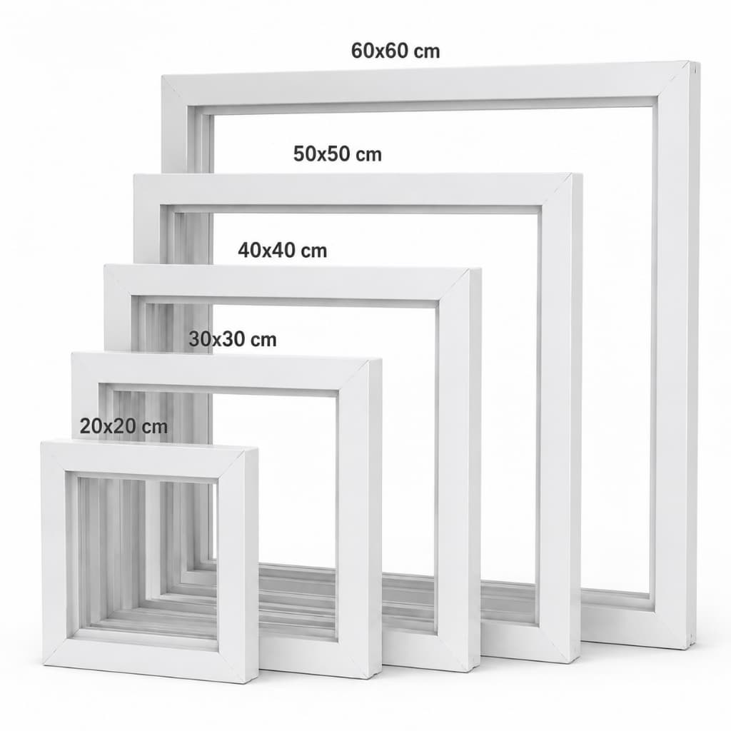 ALÇAPÃO PARA DRYWALL E GESSO DE ALUMÍNIO BRANCO SEM TAMPA 5 TAMANHOS DISPONIVEIS