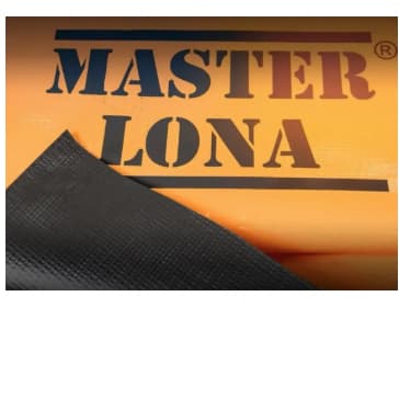 Lona Antichamas Pvc 400 Cargolight Laranja/preto 4x3,5 M  14 ilhós