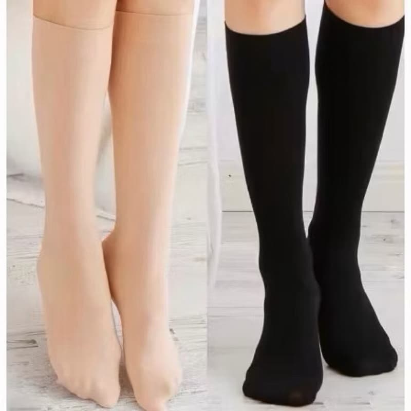 Meia Térmica 3/4 Longa Aveludada Flanelada Frio Inverno Fio 80 Forrada Quentinha Para Frio Térmica