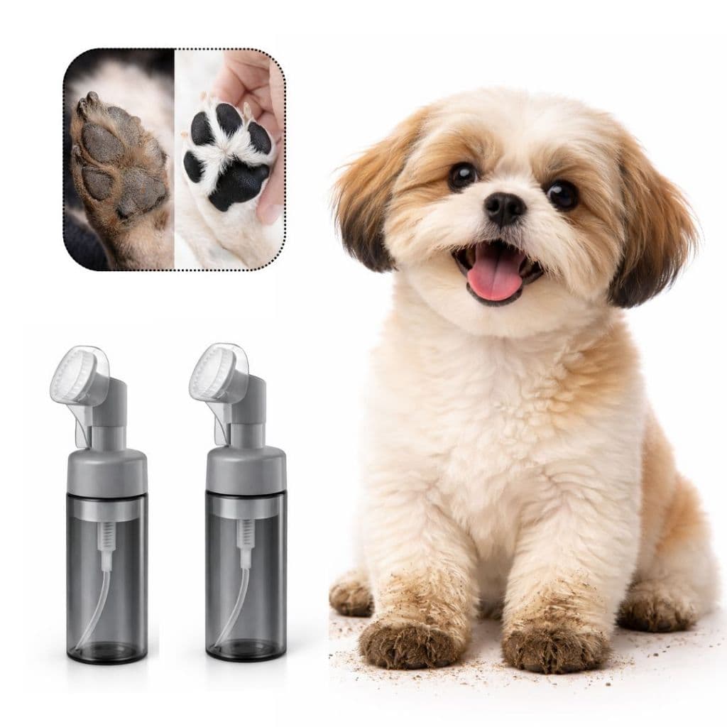 Escova Higienizadora Pet Pump de Espuma Cerdas Macias Cuidado Com Patas