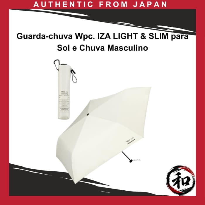 Guarda-chuva Wpc. IZA LIGHT & SLIM para Sol e Chuva Masculino (Direto do Japão)