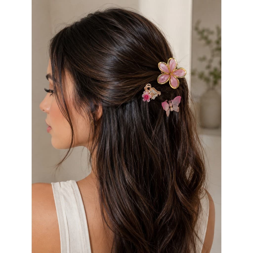 ✨Kit 3 Presilhas de Cabelo Femininas Para Penteado Casual Festa Elegante Acessório para Cabelo ✨