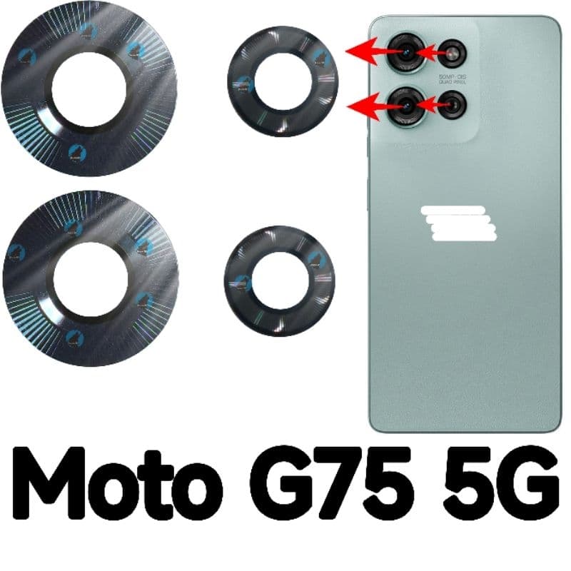 4un Lente Da Câmara Para Moto G75 5g Vidro Da Câmera Traseira Vidrinho