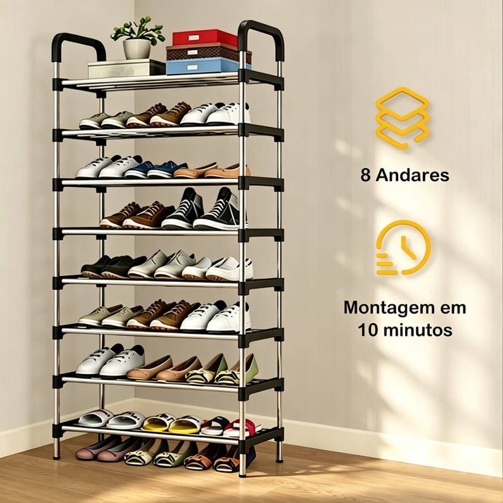 Sapateira Multiuso Para Calçados 3/4/5/6/7/8 Andares Organizador Desmontável organizador de sapatos tênis