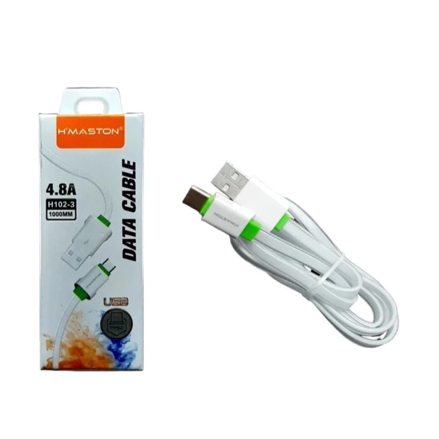 Cabo de Dados Turbo Andoid IPhone e Tipo C 4.8A carregamento rapido USB Hmaston Original H102-2 / 3