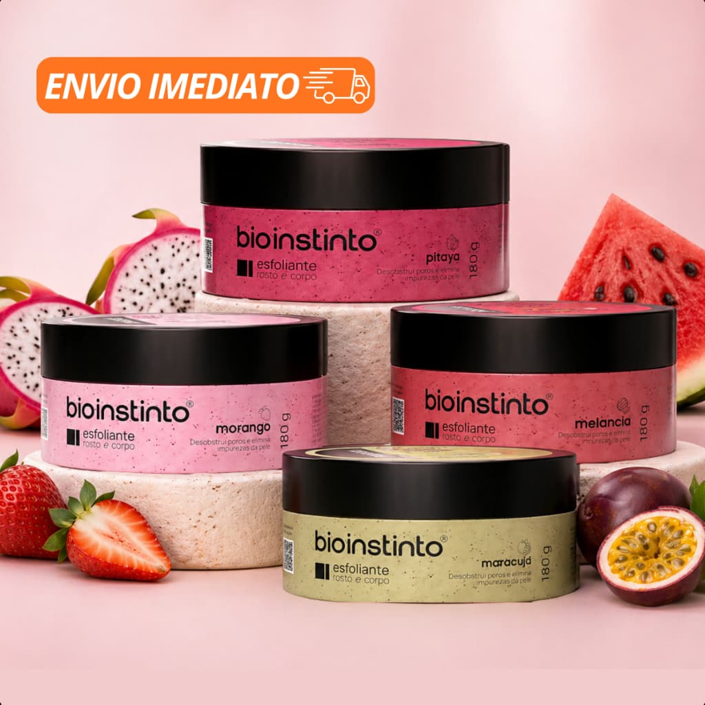 Esfoliante Corporal Facial Com Colágeno 180g Bio Instinto Para Rosto e Corpo Banho Premium