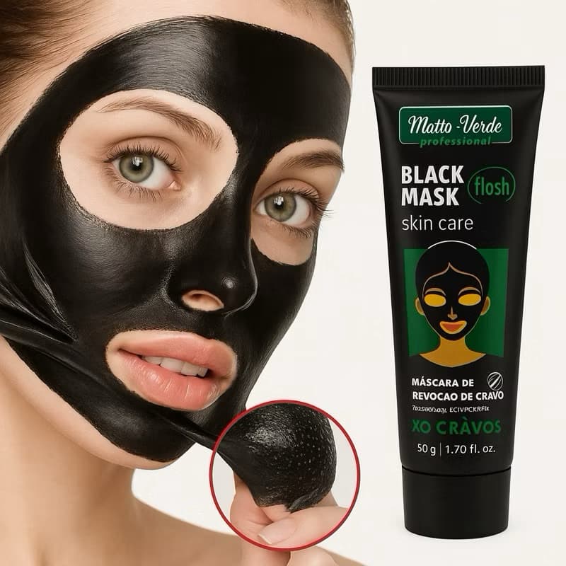 Máscara Bisnaga Black Mask Flash Matto Verde Xô Cravos – 50g