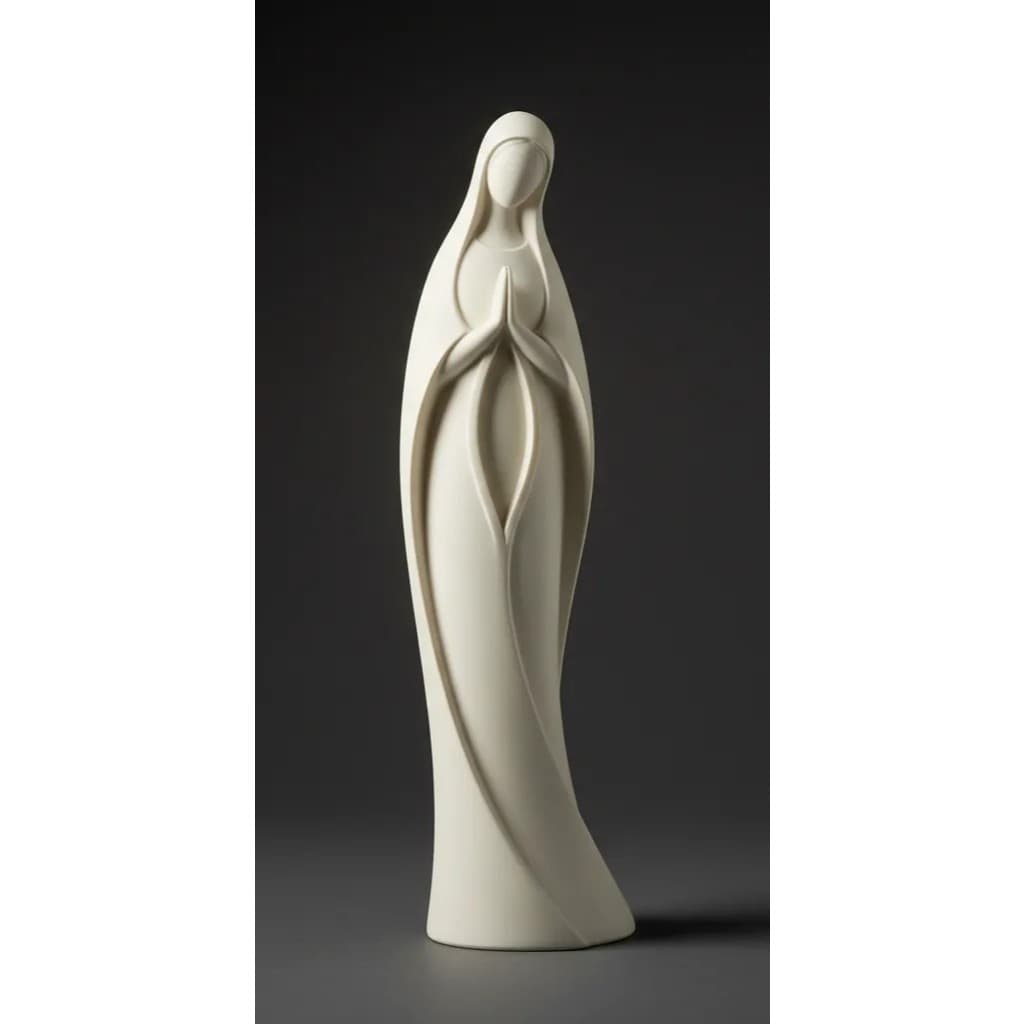 Nossa Senhora Estátua Minimalista Decoração Religiosa Fé