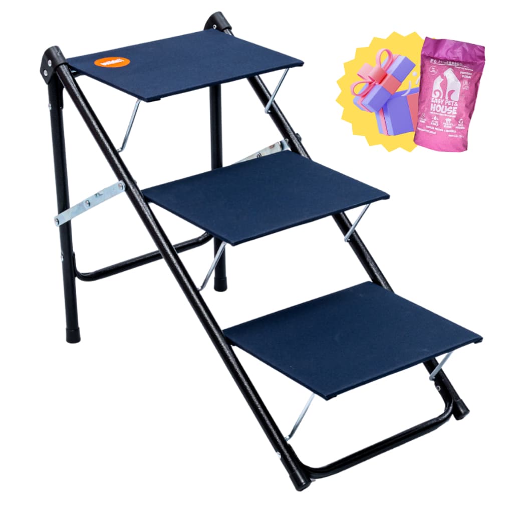 Escada Pet Slim Dobravel Para Cachorro Gato Ate 15kg Tubline