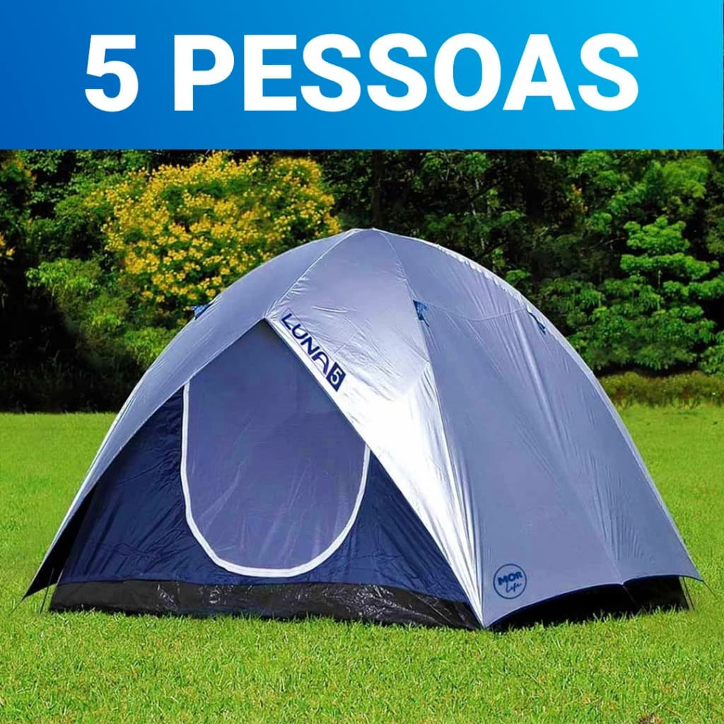Barraca De Camping MOR 5 Pessoas Luna Impermeável C/ Bolsa Acampamento Praia Campíng Lazer Qualidade