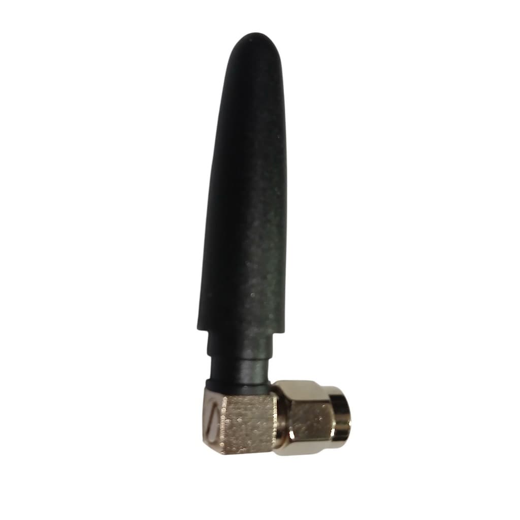 MINI ANTENA OMNI WIFI NANOCOM CONECTOR SMA FEMEA 3 dBi EM 2.4GHz E 5GHz 5.8GHz COM 4,8 CM A 90 GRAUS
