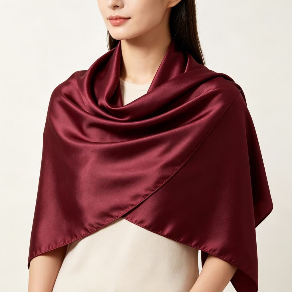 Lenço Cetim Liso Quadrado 90x90cm Acessório Versátil Cabelo Pescoço Bolsa Moda Feminina Várias Cores