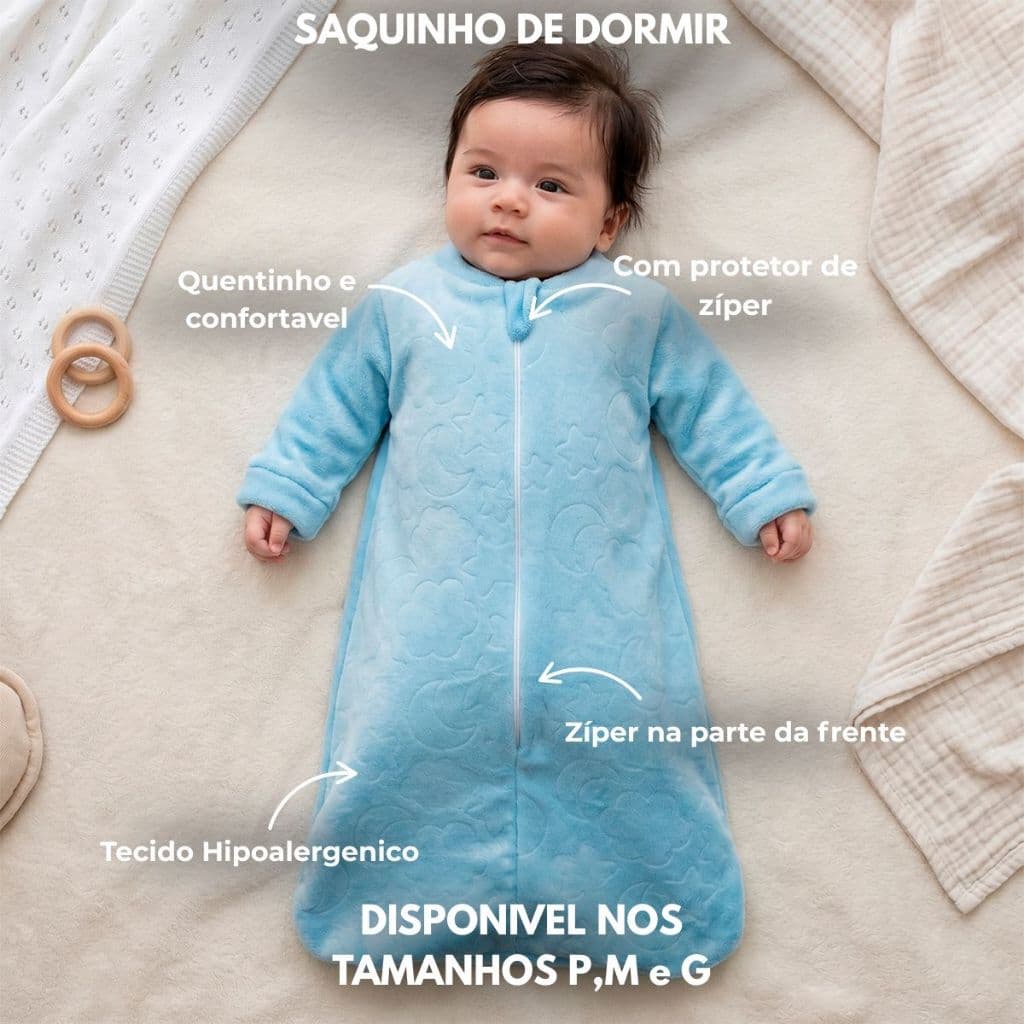 Pijama Bebê Com Manga Longa Frio Saco De Dormir Soft Casulo