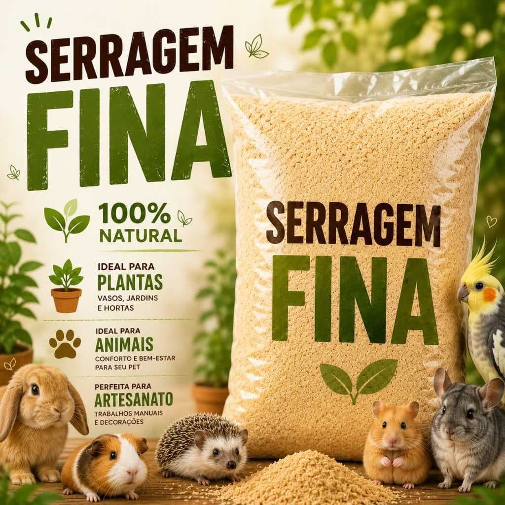Pó de Serragem De Madeira De Eucalipto  Extra Fina Peneirado 1kg a 5kg (100% seca limpa e natural)