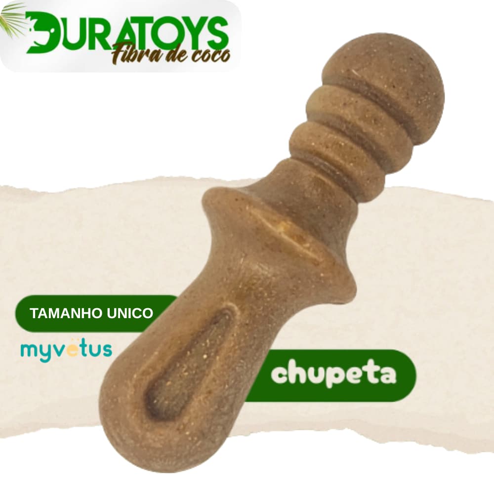 Brinquedo Dura Toys Fibra de Coco formato chupeta para Cães
