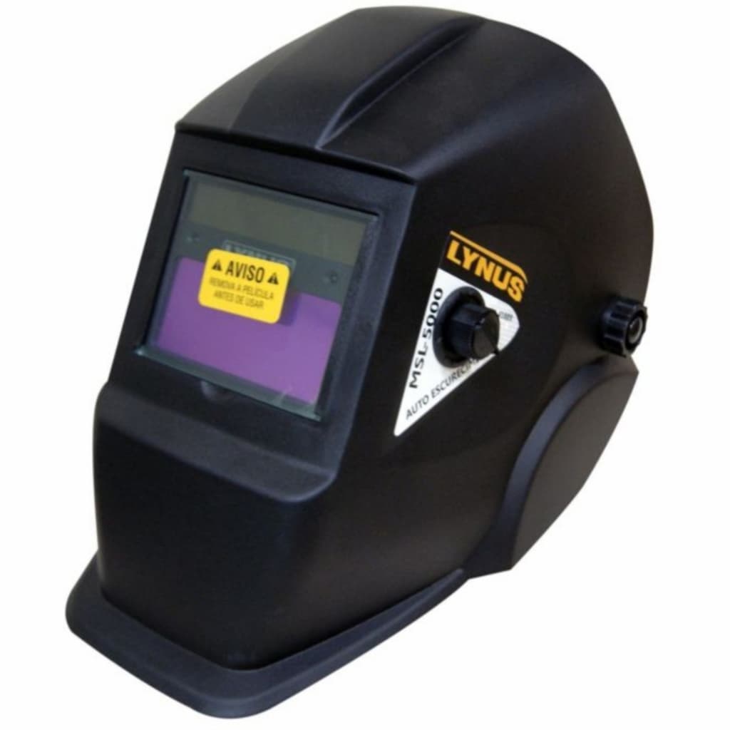 Máscara de Solda Automática Lynus MSL-5000 Regulagem Escurecimento Profissional Proteção UV