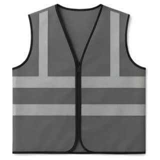 Colete Refletivo Cinza Com Ziper S/bolso