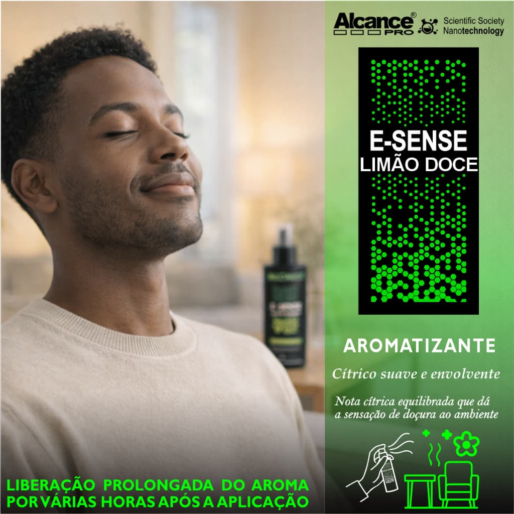 Aromatizador E-Sense Alcance Profissional para Carro, Limão Doce 120 mL
