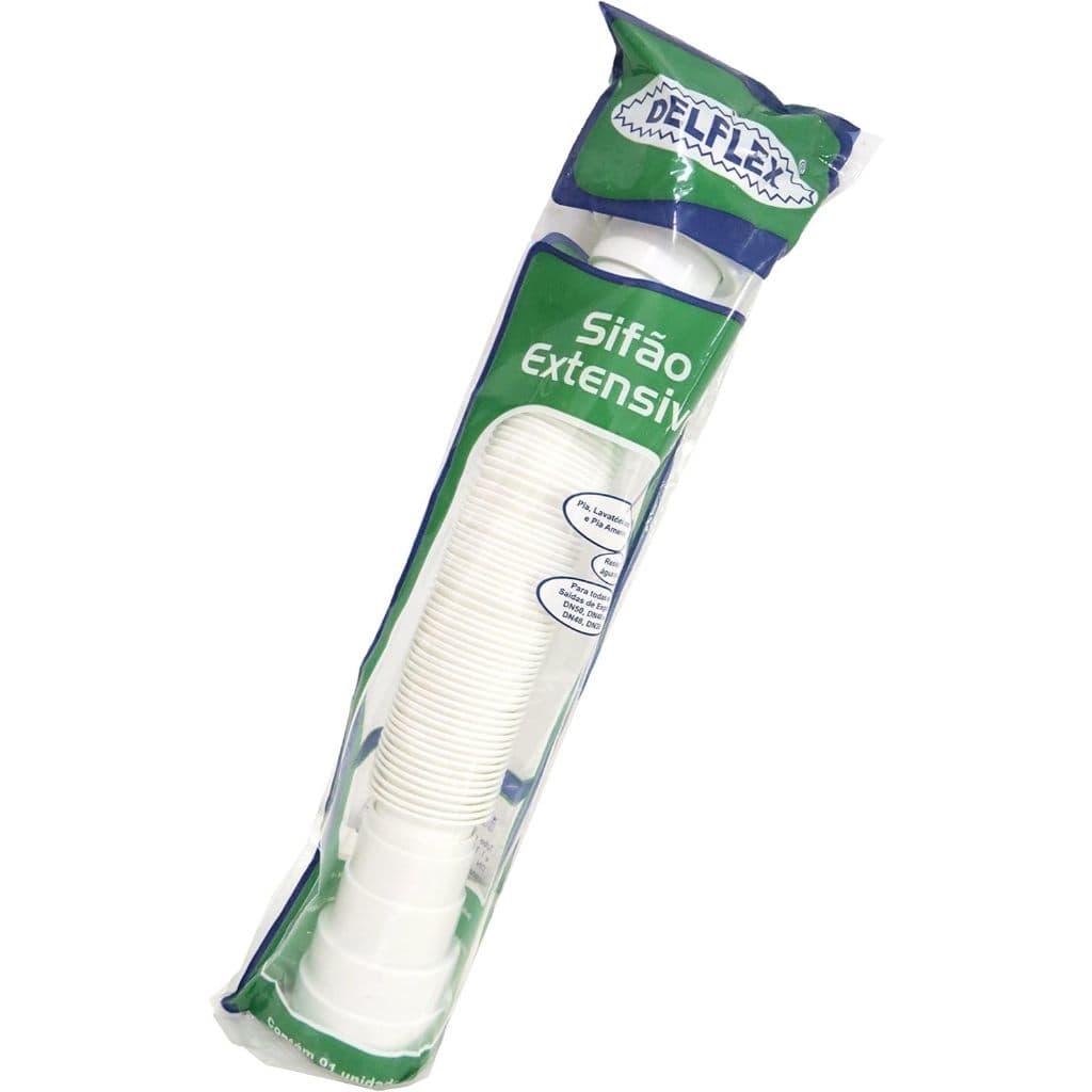 Sifão Universal Delflex Sanfonado Flexível Com Arruela
