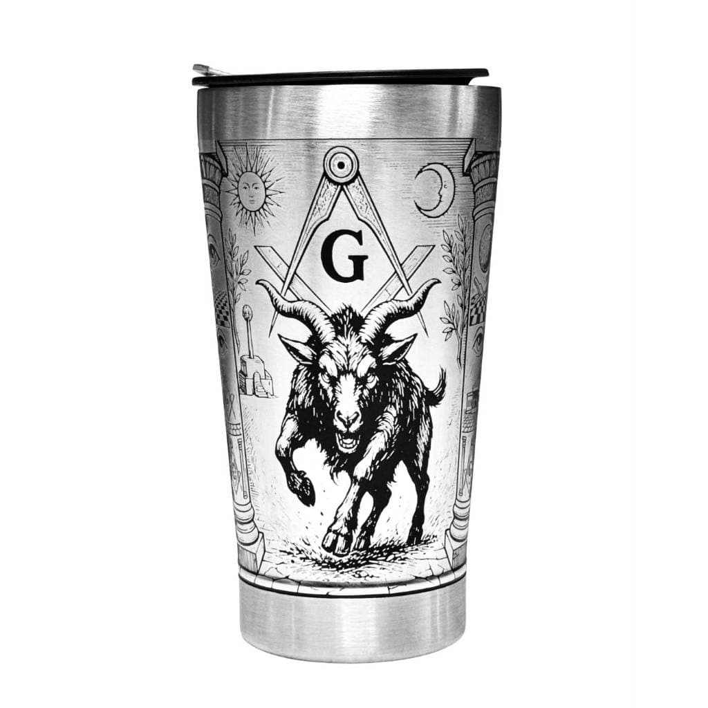 Copo Térmico 473ml Personalizado Gravado a Laser Maçonaria Bode Clássico Presente Exclusivo