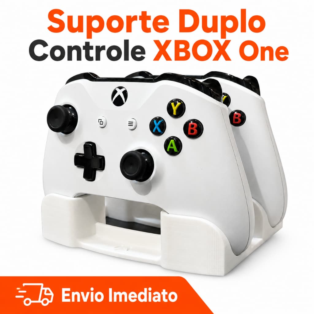 Suporte Duplo para Controle Xbox One Base Organizador Gamer Porta Controles Branco ou Preto XBOX One Suporte Base Dupla