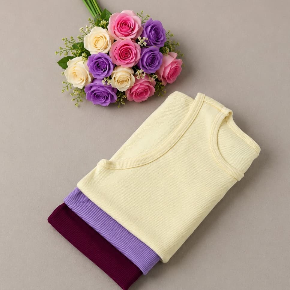 Kit Regatas  Femininas Caneladas Verão Algodão Basicas
