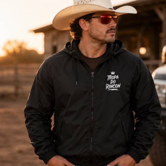 Corta Vento Jaqueta Masculina Boiadeiro Camionete Tropa do Rincon Country Rancho Tendencia 2026 Pronta Entrega
