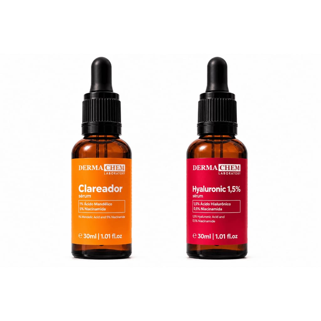 Kit 2 Séruns Faciais Dermachem Hyaluronic 1,5% + Uniformizador 30ml Cada Cuidados com a Pele
