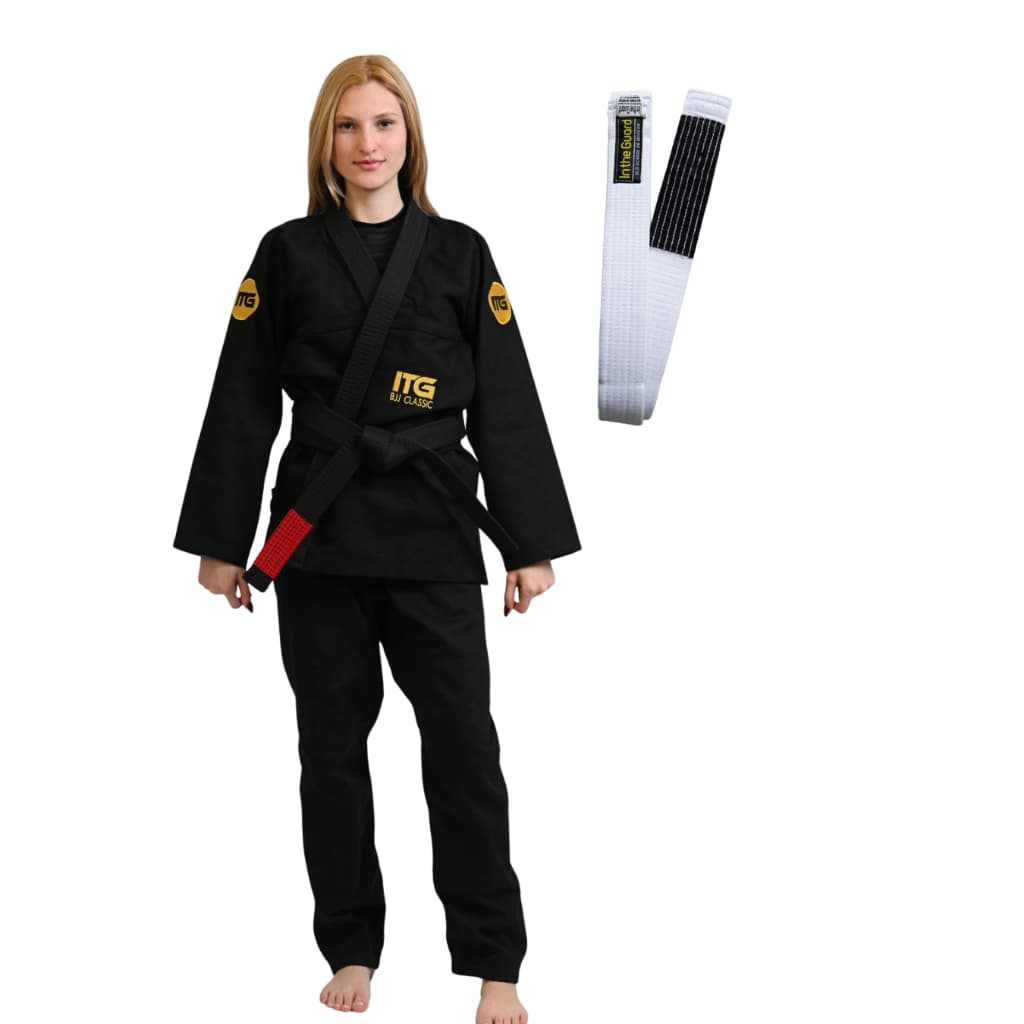 Kimono feminino, Kimono Jiu Jitsu, Kimono In The Guard com faixa - Green