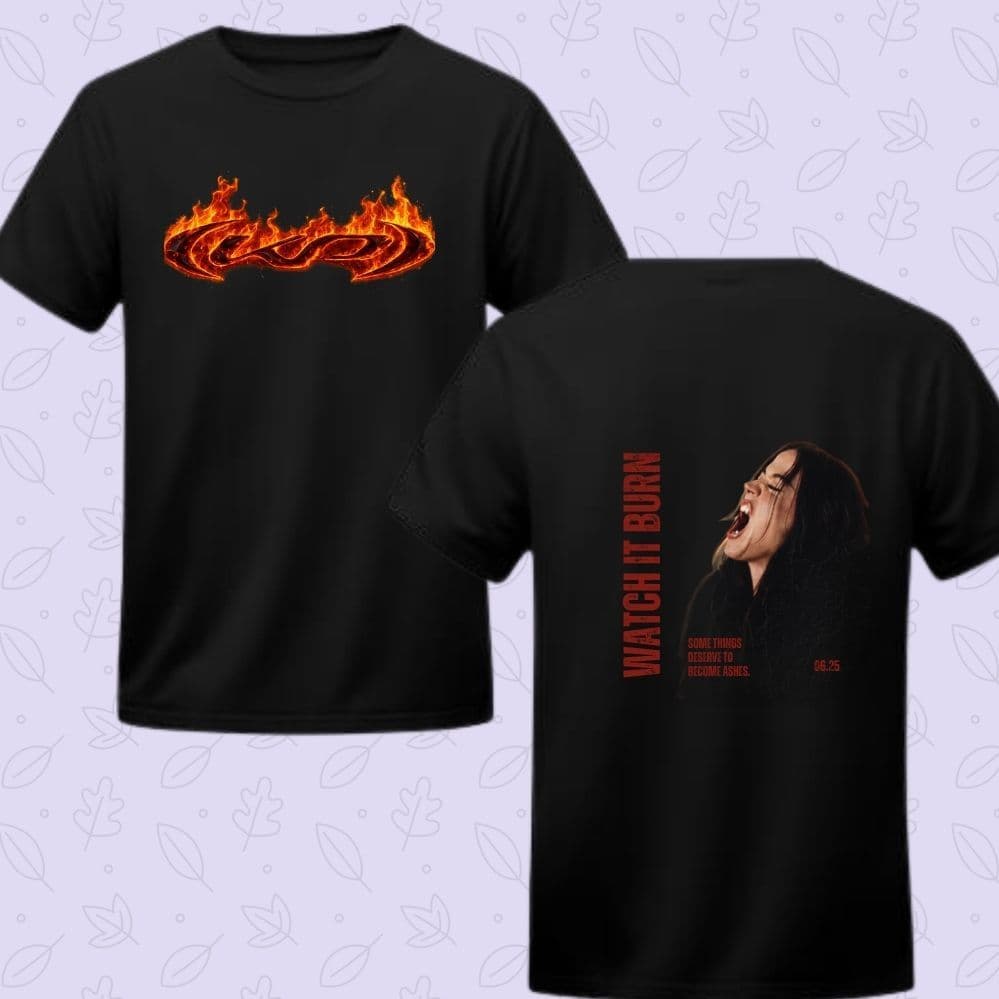 Camiseta Watch It Burn Katy Perry Cantora Pop KP7 Unissex Algodão