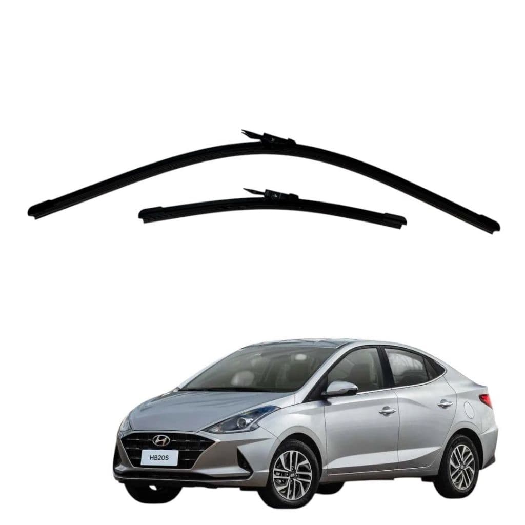 Par Palhetas Limpador de Para-brisa Dianteiro Hyundai HB20S 2020 a 2026