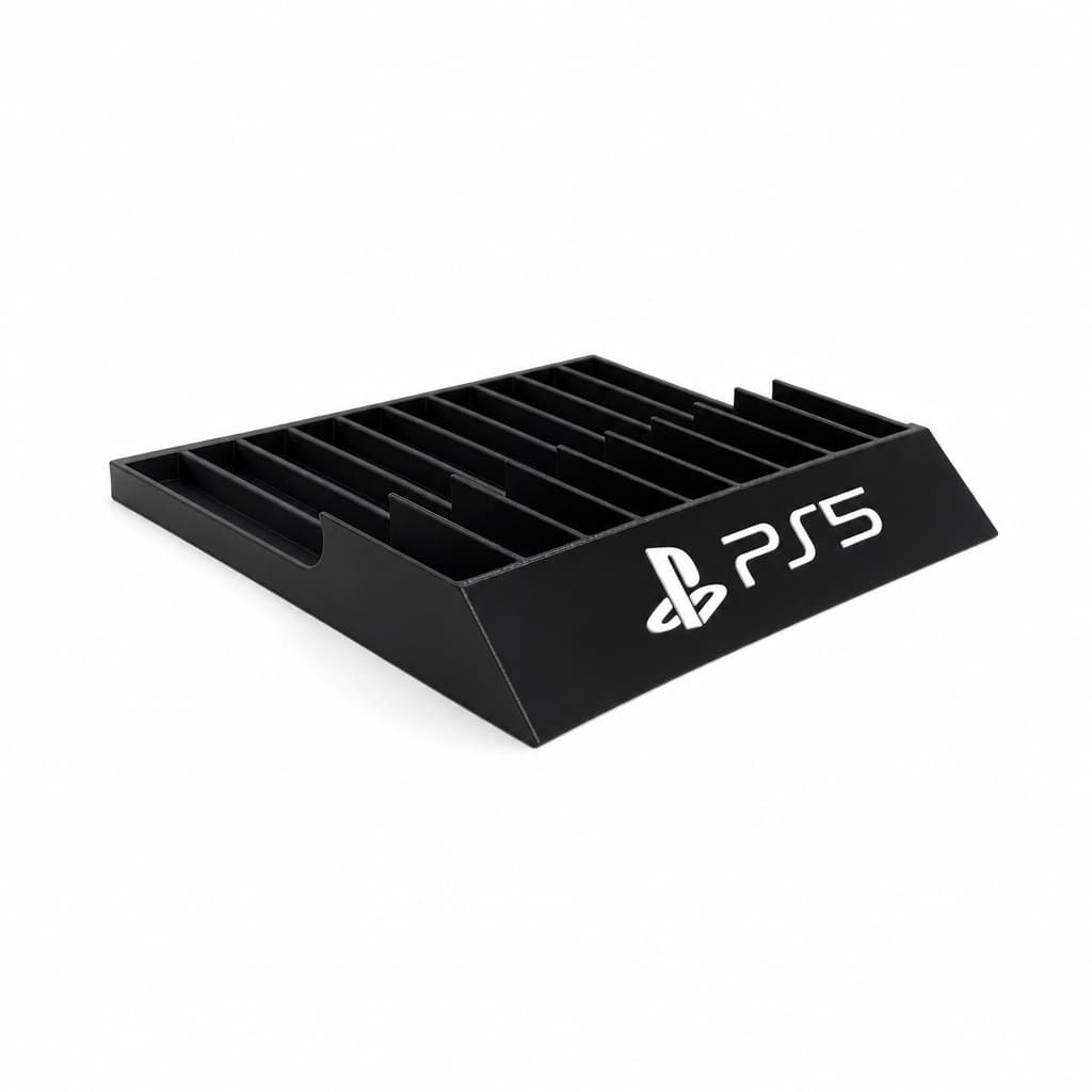 Suporte Porta Jogos Organizador para Games Playstation Case até 10 Jogos Expositor de Mídia Física Organizador de mesa