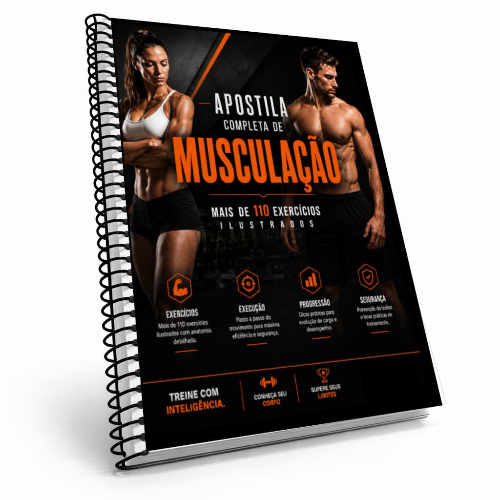 APOSTILA DE MUSCULAÇÃO A5 | 212 PÁGINAS | +110 EXERCÍCIOS ILUSTRADOS