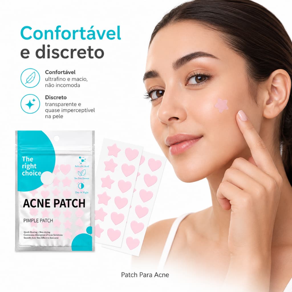 Adesivo Seca Espinha Anti‑acne Dia/Noite Secativo/Gelatina hidrolisada