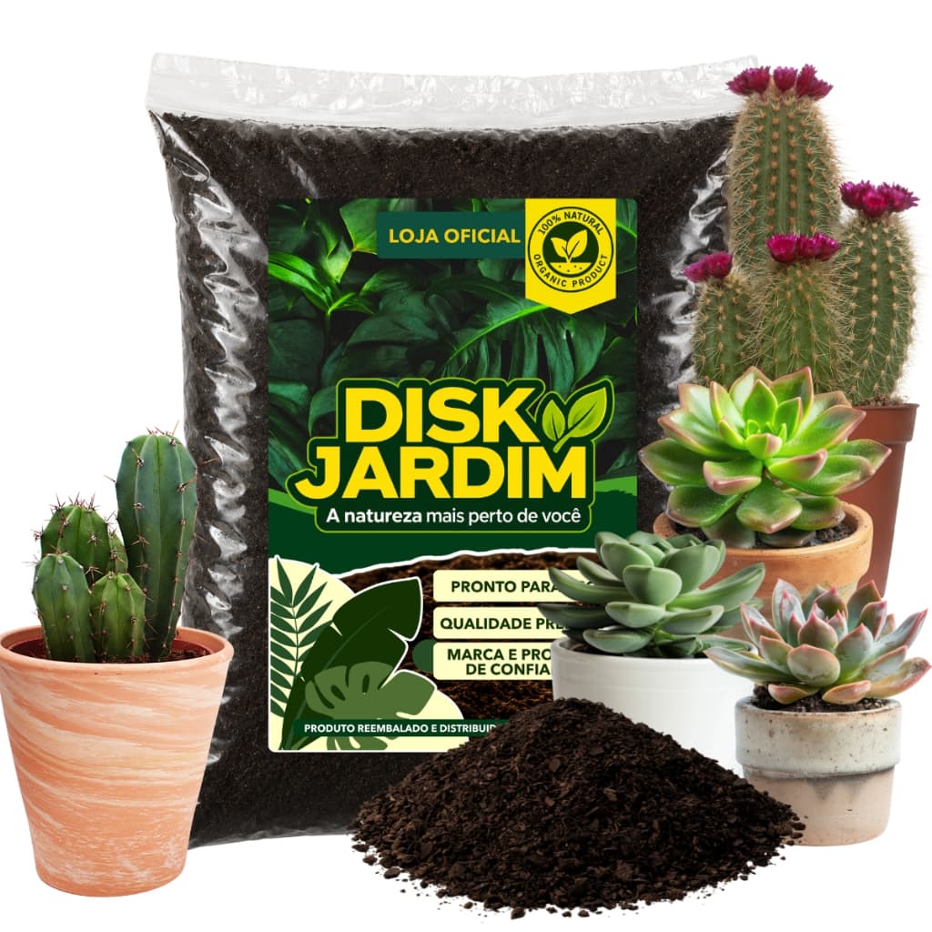 Terra Vegetal Adubada para Cactos e Suculentas Pronto Para Uso Jardim 2kg/5kg/10kg/20kg